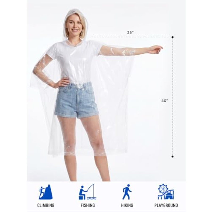 Disposable Rain Ponchos for Ad - огляд і ціна Emergency Poncho Rain
