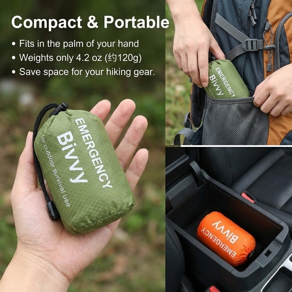 3Pcs Emergency Sleeping Bag Ki - огляд і ціна Bivy Bag Emergency