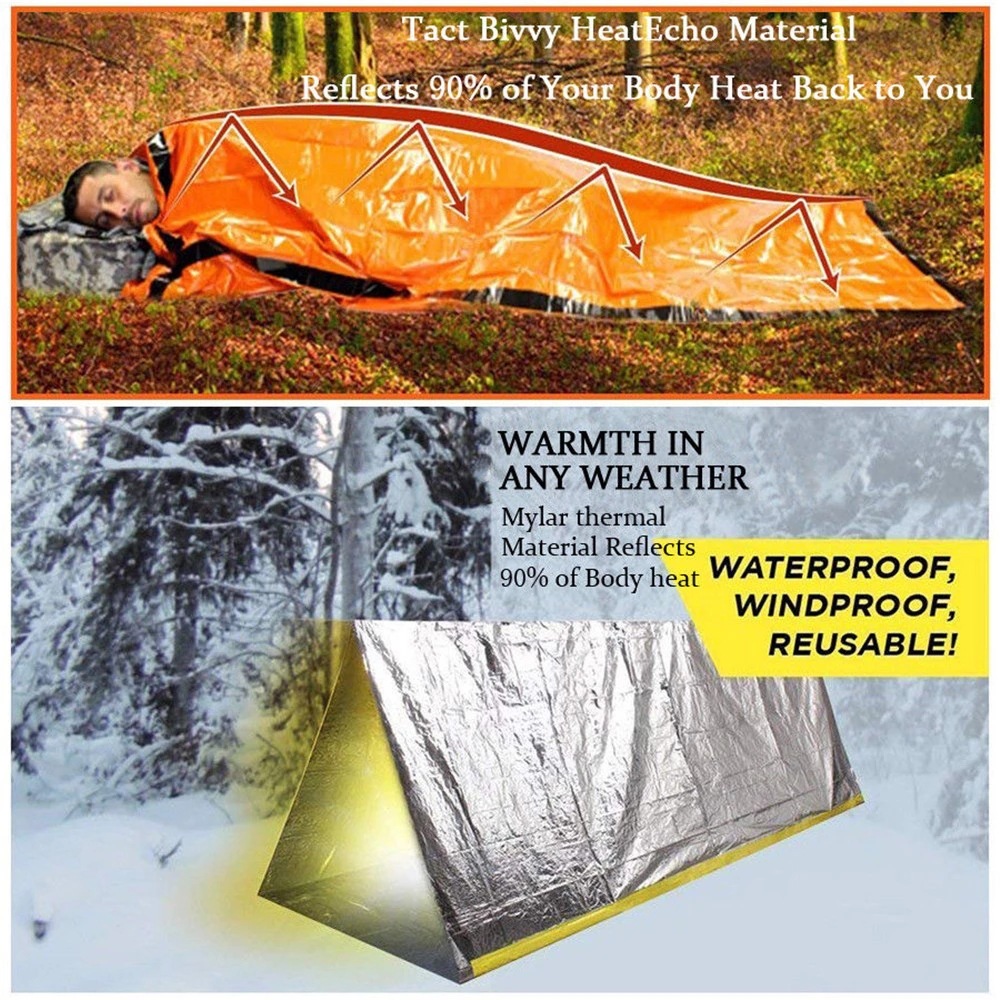Emergency Sleeping Bag for Sur - огляд і ціна Emergency Mylar Tent