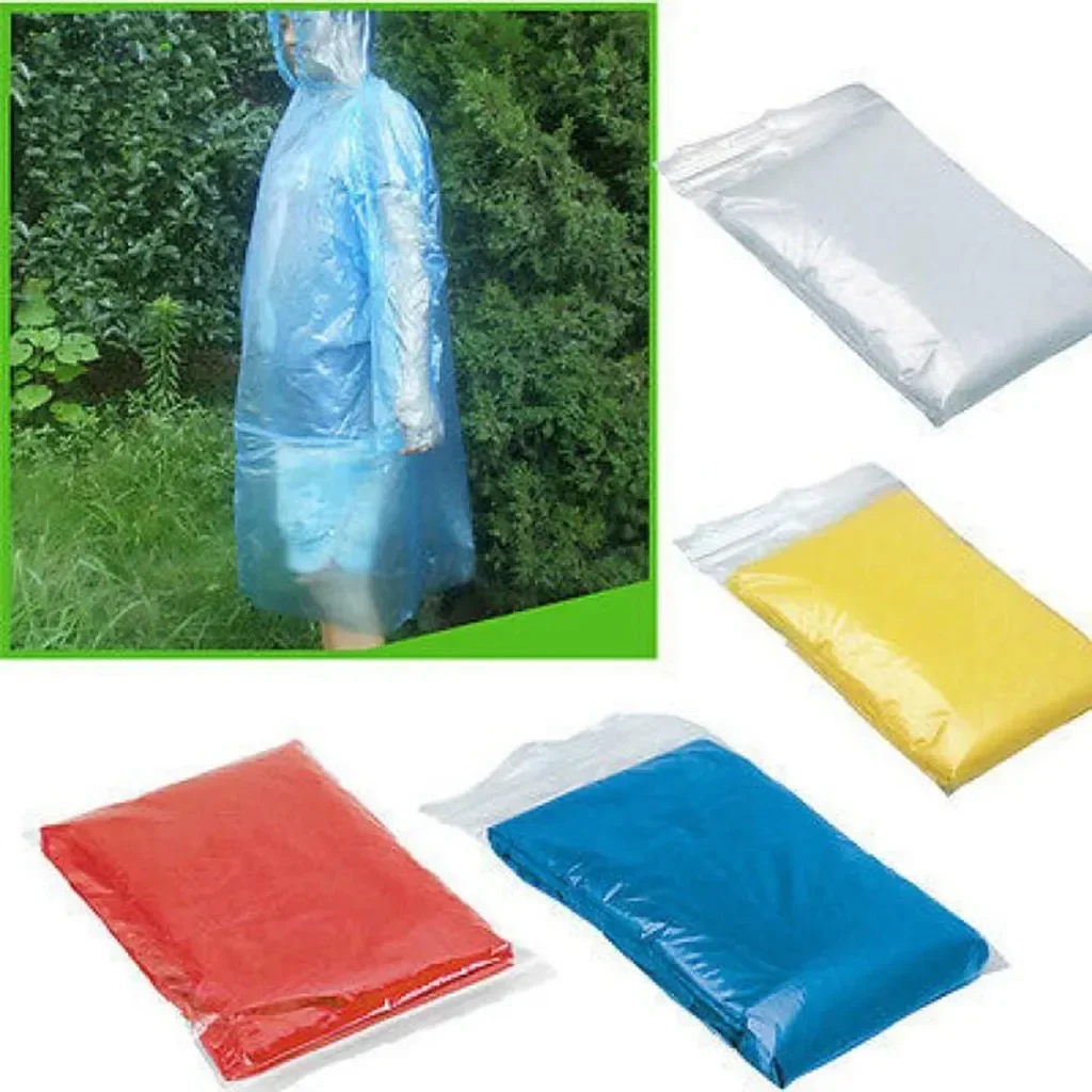 5/10PC Disposable Raincoat Adu - огляд і ціна Emergency Poncho Rain